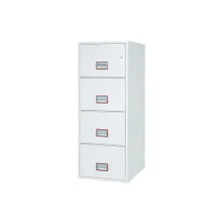 Phoenix World Class Vertical Fire File Feuersicherer Hängeregistraturschrank 49 L FS2254K Schlüsel Weiß 525 x 675 x 1.405 mm