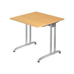 Hammerbacher Schreibtisch Buche 800 x 800 x 720 mm mit Aufbauservice