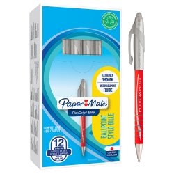 Papermate Kugelschreiber Flexgrip Elite 0.4 mm Rot 12 Stück