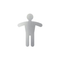 DURABLE Toilettenschild Herrentoilette Edelstahl 9 x 12 cm