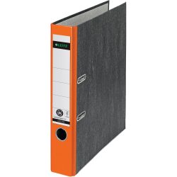 Leitz 180° Ordner A4 52 mm Orange 2 Ringe 1050 Pappkarton Wolkenmarmor Hochformat