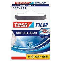 tesa Klebefilm tesafilm Kristall-Klar 57315 Transparent 15 mm (B) x 10 m (L) PP (Polypropylen)
