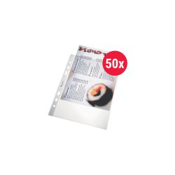 Bene ClearView Prospekthüllen DIN A5 Glasklar Transparent 100 Mikron PP (Polypropylen) Öffnung Oben 6 Löcher 206870CL 50 Stück