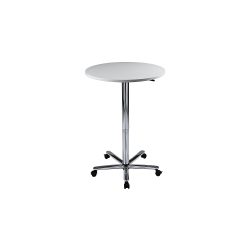 Hammerbacher Säulentisch Grau, Silber 800 x 75 x 1.140 x 720 - 1.140 mm