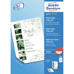 AVERY Zweckform Fotopapier 2583 DIN A4 170 g/m² Weiß 100 Blatt