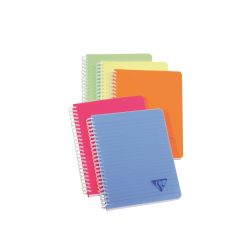 Clairefontaine Linicolor A5 Drahtgebunden Farbig sortiert PP Cover Notizbuch Liniert 90 Blatt