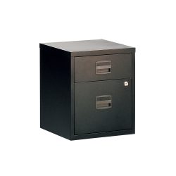 Bisley Home Beistellschrank 2 Schubladen Schwarz 413 x 400 x 521 mm