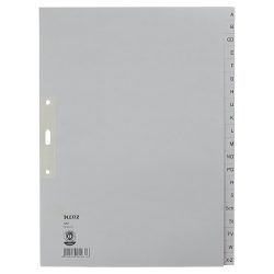 Leitz Papierregister 1201 DIN A4 Überbreite (volle Höhe) Grau 20-teilig 3-fach Tauenpapier A - Z