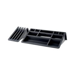 helit Stiftehalter 62537 Kunststoff Schwarz 40,5 x 19,6 x 7,5 cm