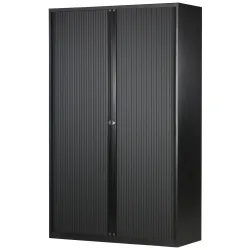 Bisley Rollladenschrank Euro 4 Fachböden Schwarz 1.200 x 430 x 1.979 mm
