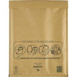 Mail Lite Luftpolster-Versandtaschen H/5 270 (B) x 360 (H) mm Abziehstreifen Goldgelb 50 Stück