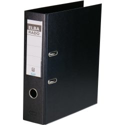 ELBA Rado Plast Ordner DIN A4 80 mm Schwarz 2 Ringe Rado Plast PVC (Polyvinylchlorid) Matt Hochformat