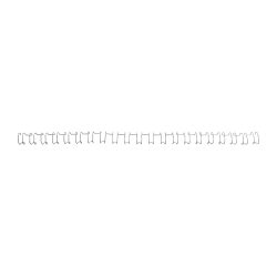 GBC Metall Drahtbinderücken Silber 6 mm 55 Blatt 21 Ringe DIN A4 100 Stück