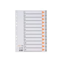 Bene Register DIN A4 12-teilig 11-fach Kunststoff 1 bis 12