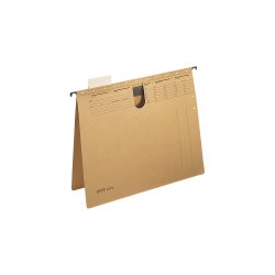Leitz ALPHA Hängehefter 1989 A4 Flexofil-Schlauchheftung V-Base 15 mm 250 g/m² Naturbraun 100% Recycelter Natron-Karton