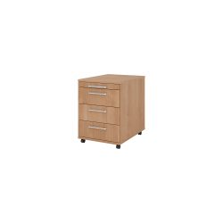Hammerbacher Rollcontainer 1606/N Nussbaum 428 x 580 x 590 mm