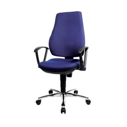 TOPSTAR Ergonomischer Bürostuhl Power Star Profi Stoff Blau