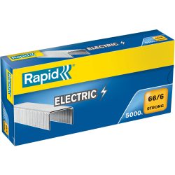 Rapid -  Heftklammern 66/6 verzinkt, 5000 Stück, 5000STK, Silber