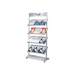 Kerkmann Prospektständer Rico 12 x A4 Silber