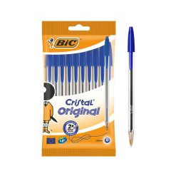 BIC Cristal Original Kugelschreiber Blau Mittel 0.4 mm 10 Stück