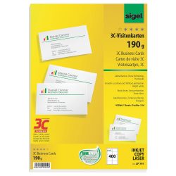 SIGEL Visitenkarten 85x55mm LP791 weiss, 190g 400 St&uuml;ck