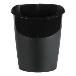 CEP Papierkorb Ellypse Schwarz 15L Polypropylen 25,1 x 31,8 x 38 cm