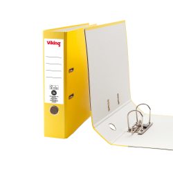 Viking Ordner A4 hoch 75 mm Gelb 2 Ringe Pappkarton Matt Hochformat