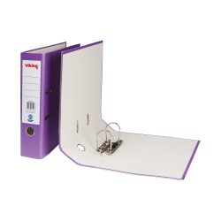 Viking Ordner A4 hoch 75 mm Violett 2 Ringe Pappkarton Matt Hochformat