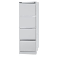 Bisley Hängeregistraturschrank 4 Schubladen Lichtgrau 413 x 622 x 1.321 mm