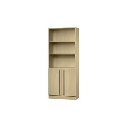 Hammerbacher Regalschrank Melaminharzbeschichtete Spanplatte Matrix Ahorn 800 x 420 x 2.004 mm
