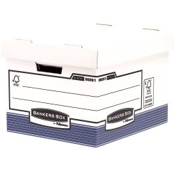 Bankers Box System Archivbox FastFold Stabil FSC Blau 290 (H) x 333 (B) x 390 (T) mm 10 Stück