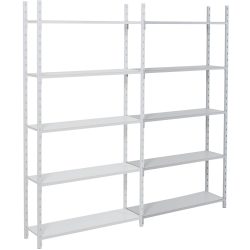ARNO SPACE Anbauregal Arno 5 Grau 1.000 x 300 x 2.000 mm