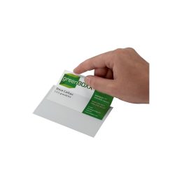 DURABLE Visitenkartentaschen Pocketfix Transparent Polyvinylchlorid 9 x 5,7 cm 100 Stück