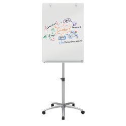 Nobo Impression Pro Mobiles Flipchart Magnetisch Glas Brillant Weiss 70 x 185 cm