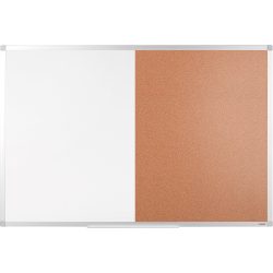 Viking Kombi-Tafel - Pinnwand und Whiteboard 90 x 60 cm mit Aluminiumrahmen