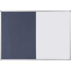 Viking Kombi-Tafel aus Filz- und Whiteboard Blau, Weiß 120 x 90 cm mit Aluminiumrahmen