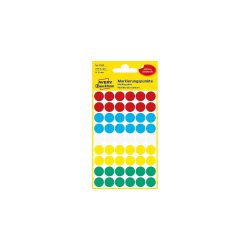 AVERY Zweckform 3088 Markierungspunkte Farbig assortiert 5 Blatt à 54 Etiketten