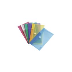 Djois Color Collection Dokumententasche Scheckheftformat 13,5 x 25 cm Mehrfarbig Polypropylen 5 Stück