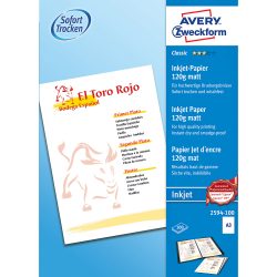 AVERY ZWECKFORM InkJet-Papier A3 2594-100 120g, weiss 100 Blatt
