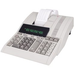 Olympia Druckender Tischrechner mit Rolle CPD 5212 12-stelliges Display Weiß
