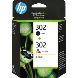 HP 302 Original Tintenpatrone X4D37AE Schwarz, Cyan, Magenta, Gelb Duopack 2 Stück