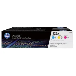 HP 126A Original Tonerkartusche CF341A Cyan, Magenta, Gelb Multipack 3 Stück