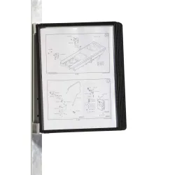 DURABLE Sichttafelsystem Vario Magnet Wall 5 A4 Schwarz Metall, Polypropylen 28 x 3.5 x 34 cm