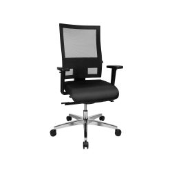 TOPSTAR Ergonomischer Bürostuhl Sitness® 60 Netzstoff, Stoff Schwarz