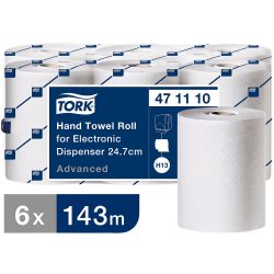 Tork Falthandtücher Gerollt Weiss 2-lagig K90225 6 Rollen à 100 Blatt