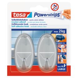 tesa Haken Silber 2 Stück