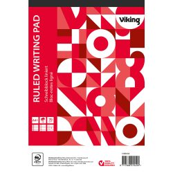 Office Depot A4+ oben gebunden Weiss Papierumschlag Notizblock Liniert 100 Blatt 5 Stück