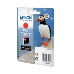 Epson Tintenpatrone T3247 Rot, Original, Pigmentbasierte Tinte, Epson, SureColor SC-P400, 1 Stück