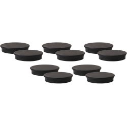 Niceday Whiteboard Magnete Schwarz 4 x 4 cm 10 Stück
