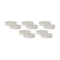 Niceday Whiteboard Magnete 40MM Weiß 4 x 4 cm 10 Stück